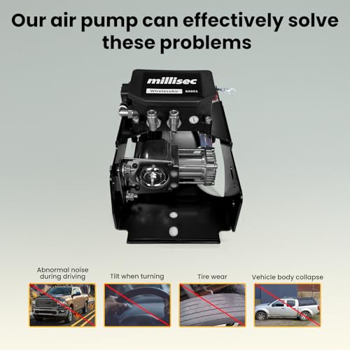 MILLISEC Wireless On Board Air Compressor For Trucks Pickups Trailers