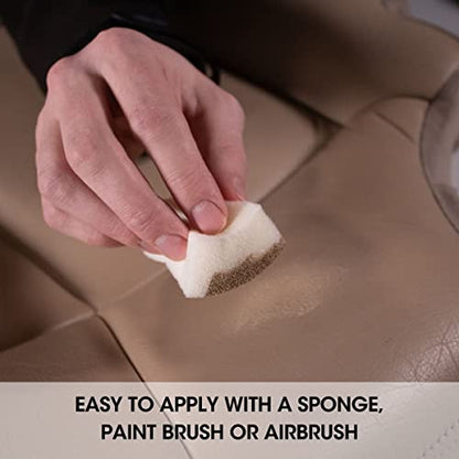 Furniture Clinic Leather Repair Paint, Color and Finish, Beige - color: Beige, size: 500ml / 17oz