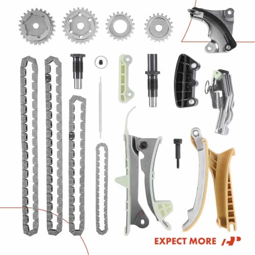 A-Premium 17PCS Engine Timing Chain Kit W/Tensioner & Guide 4.0L 6Cyl SOHC