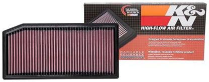 K&N High-Flow Original Lifetime Engine Air Filter: Washable, 33-3142