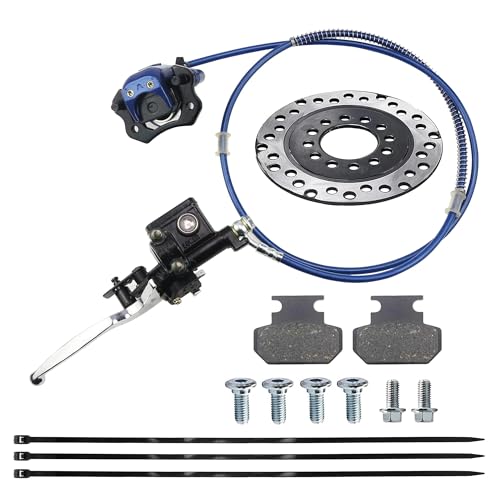 PRO BAT Left Hand Mini ATV Hydraulic Disc Brake Kit - color: Blue