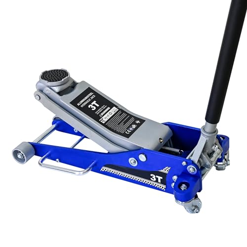 6600lbs/3Ton Aluminum Steel Floor Jack Dual Piston Hydraulic Car Jack - size: 3ton Aluminum Steel(4.3"-20")