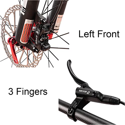 BUCKLOS Zoom 4 Piston Pre-Bled MTB Hydraulic Disc Brake Set - color: Front only