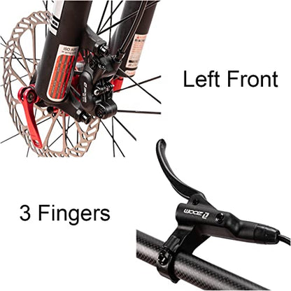 BUCKLOS Zoom 4 Piston Pre-Bled MTB Hydraulic Disc Brake Set - color: Front only