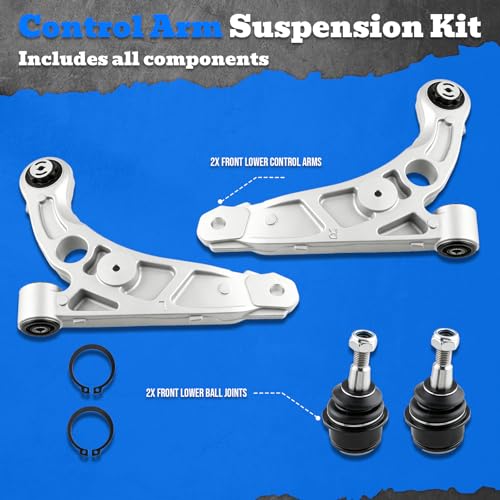 AUTOKAY Front Lower Control Arm Suspension Kit for Jeep Cherokee 2020-2023 - size: 18.11''×16.85''×5.12''