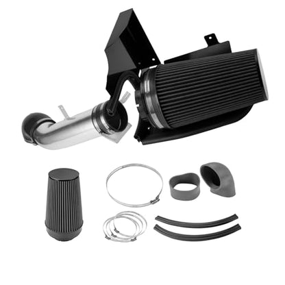 PHILTOP 4" Cold Air Intake Kit Fit for 2000-2006 Chevrolet Suburban 1500 - color: Black, size: 2002-2007 Chevrolet Silverado 1500 4.8L/5.3L