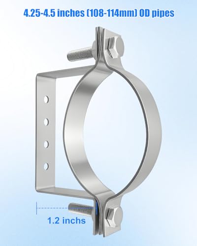 4 Inch Pipe Hanger Chimney Support Bracket - size: Diameter: 4 Inches