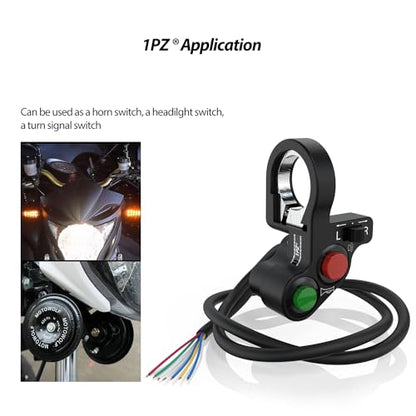 1PZ 7/8" Multi-Function Horn Turn Signal On/Off Light Switch + Flasher Relay + Horn Replacement for Honda Yamaha Suzuki Kawasaki Arctic Cat Motorcycle ATV Offroad