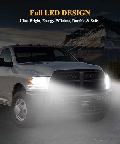 Partsam Full LED Chrome Headlights Assembly Compatible with 2009-2018 Ram 1500 2500 3500, DOT Approved Dual Projector Lens with Start Animation DRL Sequential Turn Signal Hi/Low Beam 6500K IP67 - color: Chrome