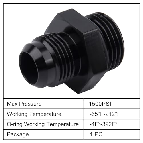 EVIL ENERGY 8AN Flare to AN10 ORB Male O-Ring Fitting Adapter - size: 10AN ORB to 8AN