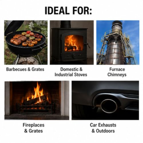 Rustins High Heat Black Paint 250ml