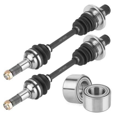 Youxmoto Rear Left/Right CV Axle & Wheel Bearing Kit Fit for Yamaha Grizzly 660 (YFM660) 2003 2004 2005 2006 2007 2008, 4340 Chromoly Steel CV Axle Drive Half Shaft