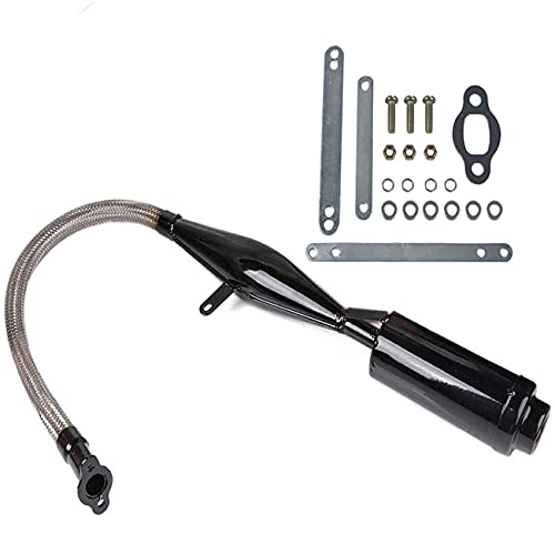 Flexible 2-Stroke Exhaust Muffler Silencer for 49cc-100cc Motorized Bike