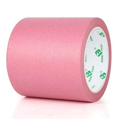 BOMEI PACK Wide Pink Painters Tape 4 Inches x 30 Yards, 3D Tape, 3D Printing Tape for Laser Cutting, 21-Day Clean Removal Wide Masking Tape - color: Pink