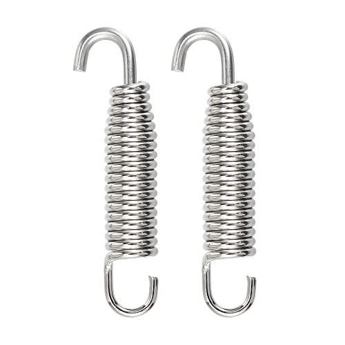 X AUTOHAUX 2 Pcs Exhaust Pipe Spring Universal 58mm 2.28" Stainless Steel