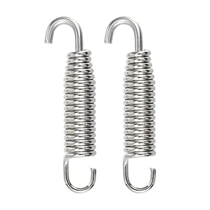 X AUTOHAUX 2 Pcs Exhaust Pipe Spring Universal 58mm 2.28" Stainless Steel