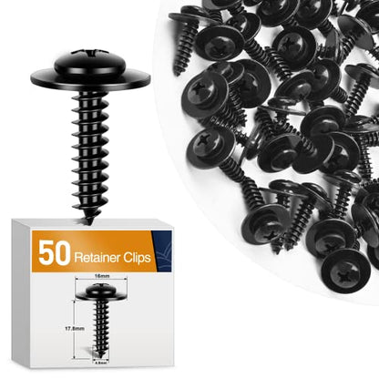 GOOACC 50pcs Splash Shield General Purpose Phillips Truss Head Sems Screw for Honda Acura BMW Fender Liner Bumper Cover Screws 90114-SE0-000 90114-SZ3-000 M4.8-1.61x19mm - color: 50Pcs General Screw