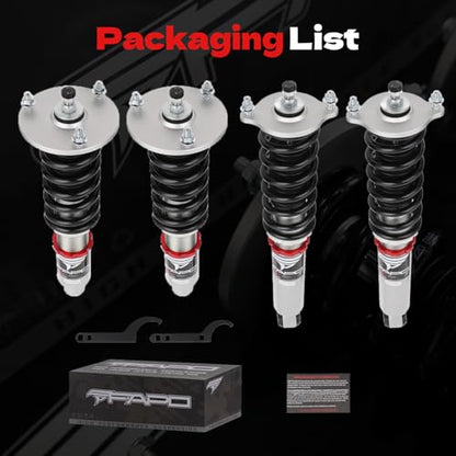 FAPO PF Coilovers 32 Level Damper for Mitsubishi Galant 1994-2003; for Mitsubishi Eclipse 1995-1999 Height Adjustable Mono-Tube Lowering Suspension Struts