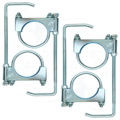 2.5" Universal Exhaust Clamp With Hanger, Muffler Hanger, 4 Pack - size: 2.5 Inch-4 PACK