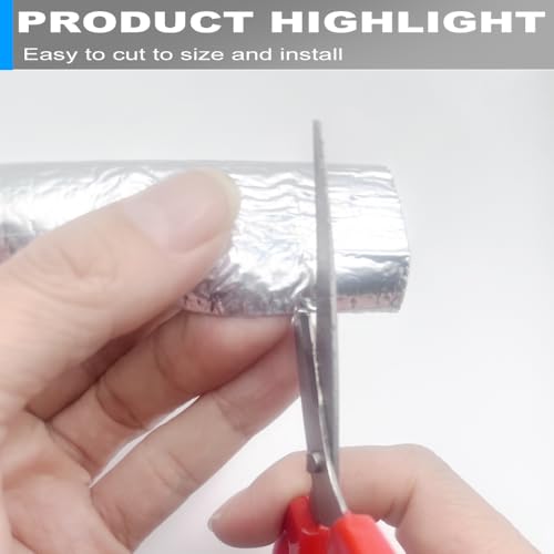 Fuel Line Sleeve 1/4" I.D. x 39" Self Adhesive Aluminum Heat Shield Heat-Resistant Fuel Line Protector Vapor Lock Insulation for Automotive and Marine Hoses, Wire, Exhaust - size: 1/4" I.D.