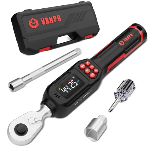 VANPO Digital Torque Wrench, 3/8", 2.21–44.25 ft-lb for Motorcycles - size: 3/8-Inch -01