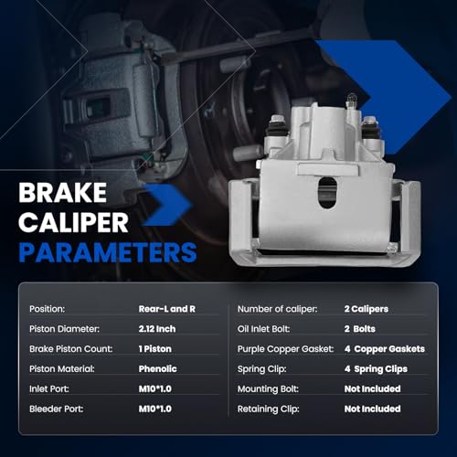 Rear Brake Caliper Assembly for Dodge Ram 1500 2002-2010 - size: Rear [18B4836 & 18B4837]
