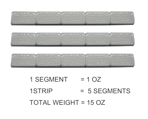 1 oz, Grey, 15 pcs, Wheel Adhesive Stick-on Weight Mellow Style WW-100RG15 - color: Grey, size: 1oz - 15 pcs