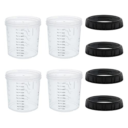 Master Paint System MPS, 4 Pack Set of Standard Size 20 Ounce (600ml) - size: 20 Ounce Hard Cup Set
