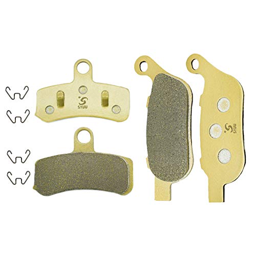 S SYUU High-Performance Reliable Motorcycle Front Rear Brake Pads Set Kit Compatible with Harley Davidson Dyna FXDB Street Bob FXDWG Wide Glide 2008-2017 - Low Noise, Easy Installation FA457F FA458R