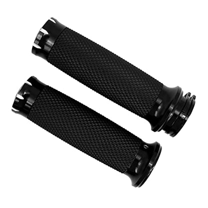 1 Inch Cable Throttle Handlebar Grips Motorcycle Hand Grips - color: #6 Black