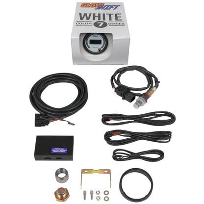 GlowShift White 7 Color Digital Wideband Air Fuel Gauge Kit, 2-1/16" 52mm
