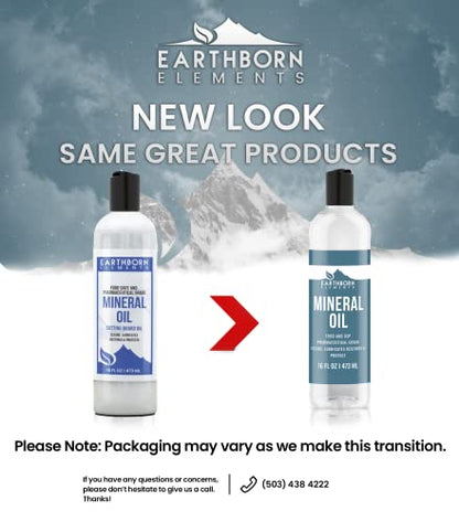 Earthborn Elements Mineral Oil 16 fl oz, Pure & Undiluted, No Additives Clear - size: 16 Ounce