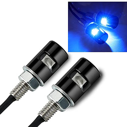 RUPSE 2ps License Plate Light,12V Waterproof LED Bulb (Blue) - color: Blue