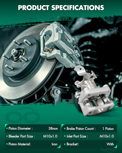 SCITOO 19B3796 Rear Right Passenger Side Disc Brake Caliper - size: Rear Passenger[19B3796]
