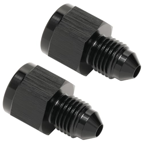 1/8 NPT Female to 3AN Male Flare Expander Fitting Adapter Aluminum Black, Pack of 2 - color: Black - 2pcs, size: 1/8 NPT Female to 3AN Male