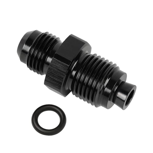 EVIL ENERGY 6AN Male Flare to M16x1.5 O Ring Seal Power Steering Adapter Fitting Connector Aluminum Black - size: 6AN to M16x1.5