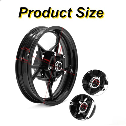 17"x3.5" Front Wheel Rim for Kawasaki Ninja 650 Z650 2017-2025 - color: Black, size: Ninja 650 Z650 2017-2025 Z900 2017-2024