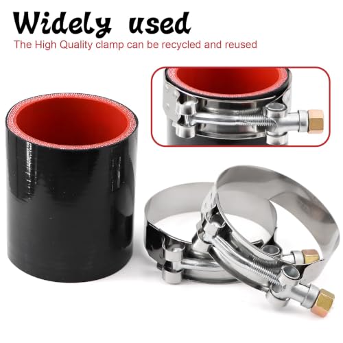 Silicone Coupler ID 2.25 inch (57mm) Straight Rubber Hose 4-Ply - size: ID2.25"