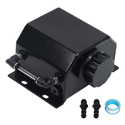 LokoCar Coolant Expansion Reservoir Tank 1L Universal Aluminum Black - color: Black, size: 1 Litre