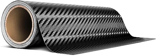 VViViD Black Carbon Fiber Air-Release Adhesive Vinyl Tape Roll (12 Inch x 20ft) - size: 12" x 20ft