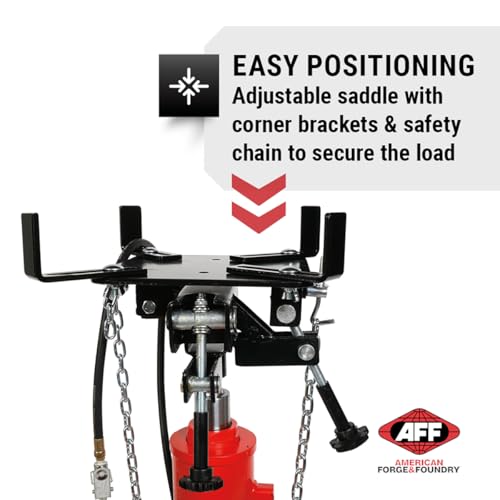 AFF Telescoping Transmission Jack - Truck Transmission Floor Jack with Universal Head and Wide Base (Multiple Weight Capacities) - size: 1,100 lbs Capacity, style: Air Assist