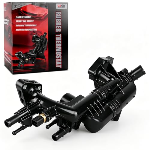 Engine Coolant Thermostat Housing Assembly w/Seal Compatible with Kia Sorento 2014-2018, Sedona 2015-2018, Cadenza 2014-2016 & Hyundai Santa Fe 2013-2018, Santa Fe XL 2018-2019, Azera 2012-2017 - size: 902-5914