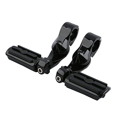 TCT-MOTORPARTS 1 1/4" Highway Engine Guard Crash Bar & Foot Pegs Fit for Harley Road King Glide Street Electra Glide Ultra FLHT FLHX FLHR 2009-2024 - color: Black Engine Crash Bar+Footpegs #2