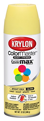 Krylon K05353807 ColorMaster Paint + Primer, Gloss, Bright Idea, 12 oz. - color: Bright Idea, size: 12 Ounce (Pack of 1), style: Gloss