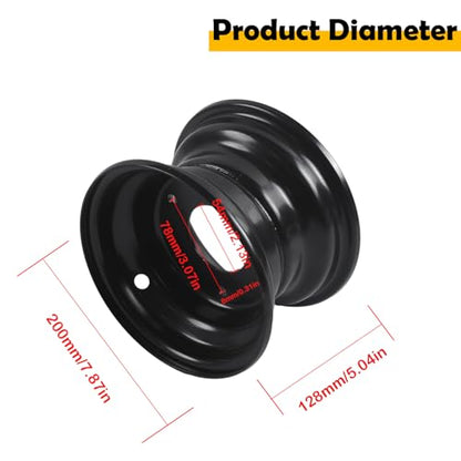 7" ATV Wheel Rim Compatible with 16x8-7 Tire 3 Lug 78mm Quad Go Kart 125cc Taotao Coolster