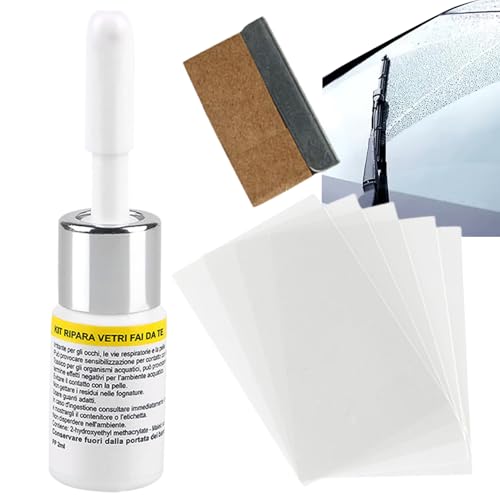 Windshield Crack Repair Fluid Car Glass Windshield Crack Chip Nano Repair - color: White