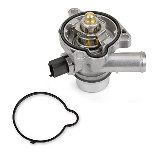 Upgraded Aluminum Engine Coolant Thermostat Housing Assembly Compatible with Buick Encore 2013-2020 Chevy Cruze Sonic Trax 2011-2016 1.4L Replace 55579010 - color: White-ALU