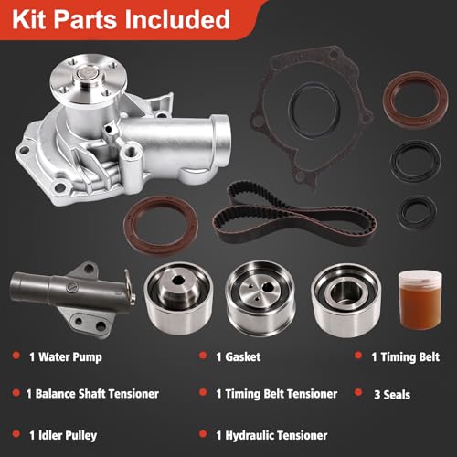 Timing Belt Kit with Water Pump Compatible with Mitsubishi - size: ZSD-005