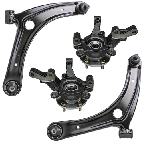 Detroit Axle - Front Steering Knuckles and Wheel Hub Bearings Lower Control - size: 4CU47797/4PC