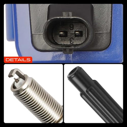 A-Premium Ignition Coil Pack and Iridium Spark Plugs - color: Blue